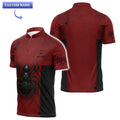 Custom Spider Bowling Jersey Men showing both front and back views with personalized name.