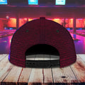 Back view of Neon Strike bowling hat showing solid brick-wall print and adjustable snap closure
