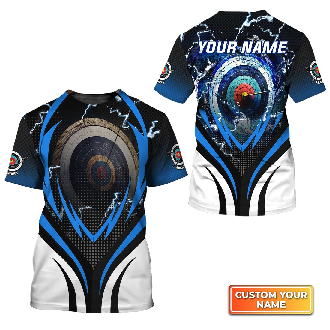 Archery Target Board Whirlpool Personalized Name 3D Tshirt Gift For Archer