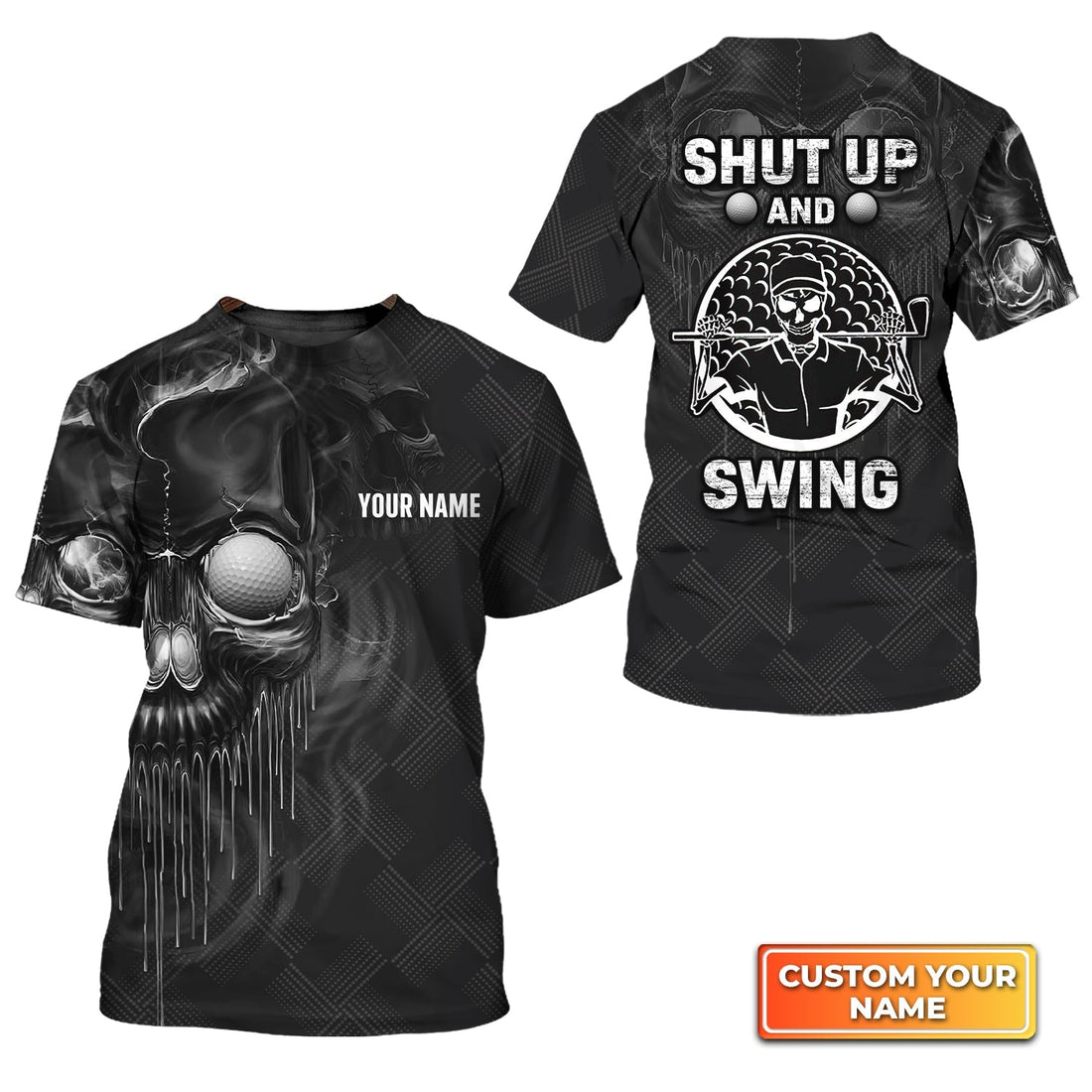 Golf Shut Up And Swing, Personalized Name 3D Tshirt Gift For Golfer