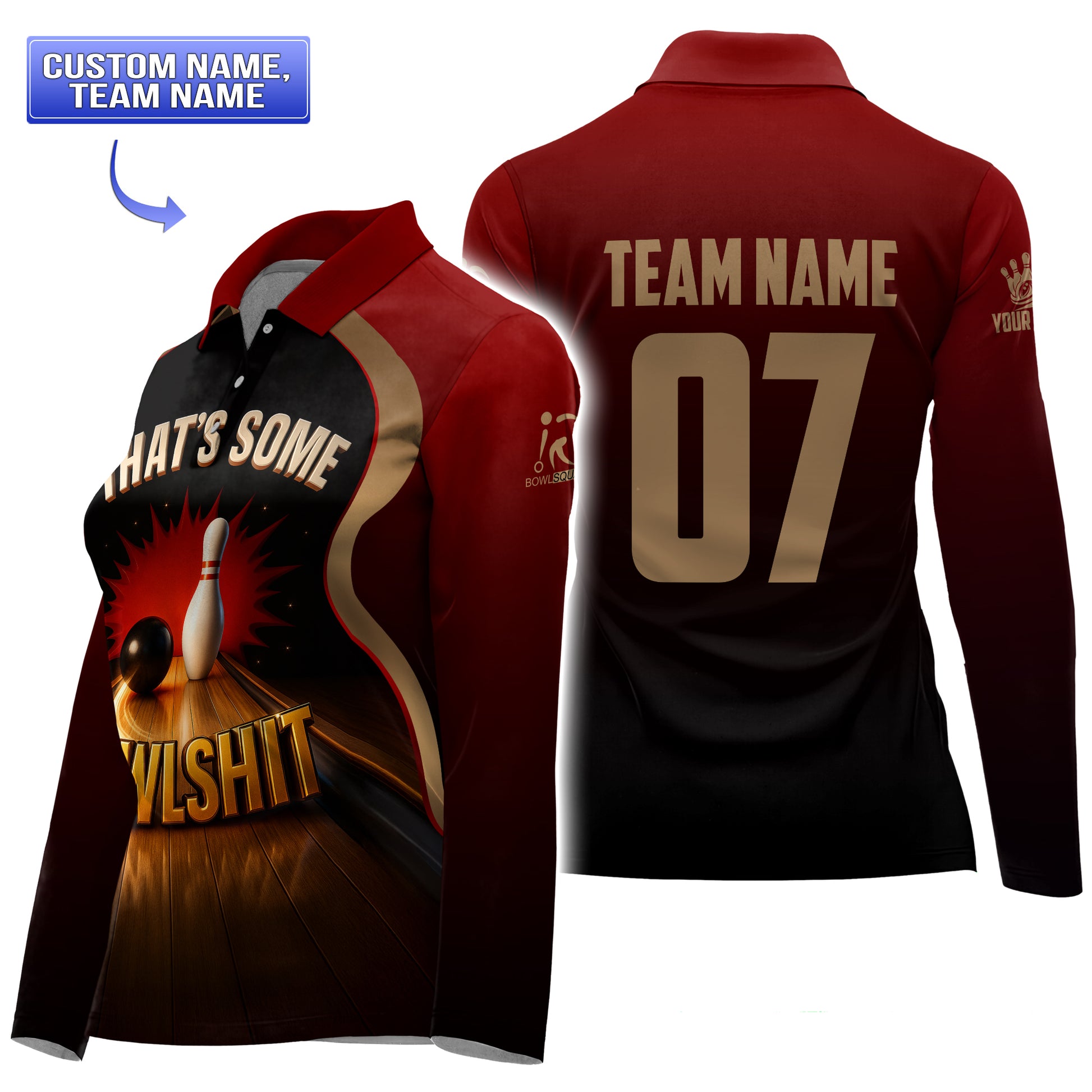 That’s Some Bowlsh*t Bowling Jersey – Custom Team Bowling Shirt for Club & Events